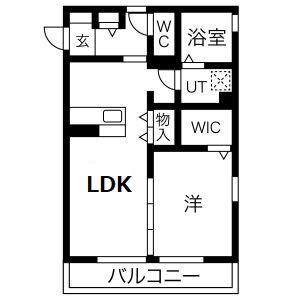 ハレアカラ (1LDK/1階)の間取り写真