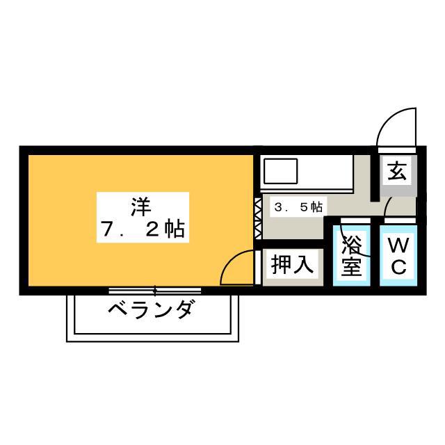 アネックス(1K/1階)の間取り写真
