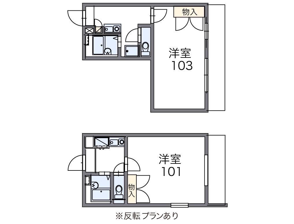 レオパレスBONHEUR(1K/2階)の間取り写真
