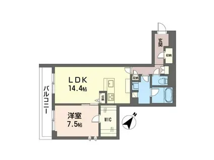 ドッゴミーム(1LDK/4階)の間取り写真