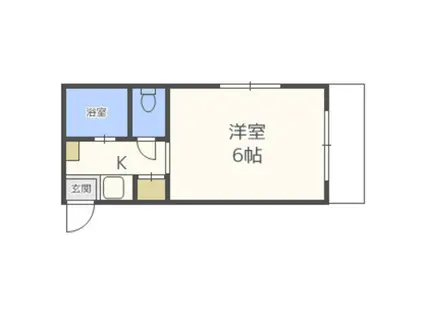 クレール香椎(1K/2階)の間取り写真