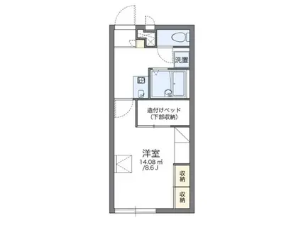 レオパレスリスペクト(1K/1階)の間取り写真