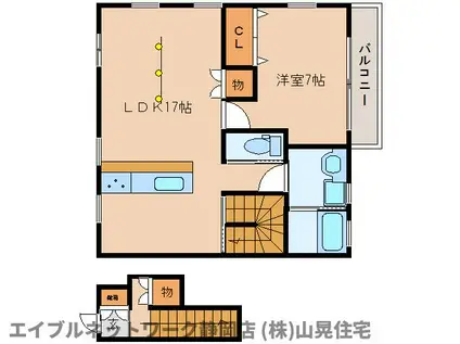 BOIS-I(1LDK/2階)の間取り写真