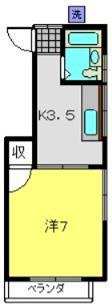 H328(1DK/1階)の間取り写真