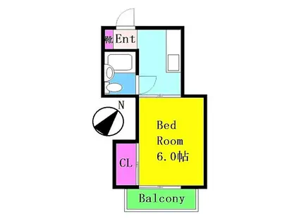 メゾン橋本(1K/2階)の間取り写真