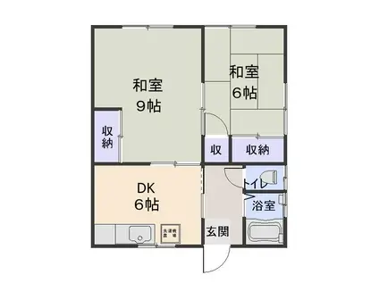 小峠荘(2DK/2階)の間取り写真