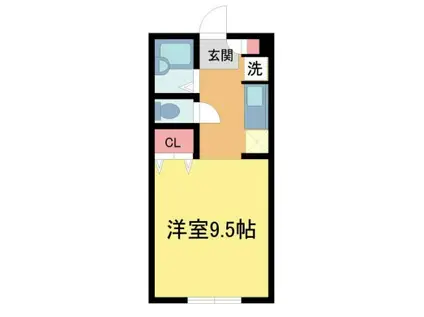 パセオ西宮(ワンルーム/1階)の間取り写真