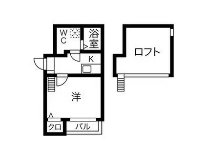 STAGE新瑞橋(1K/2階)の間取り写真