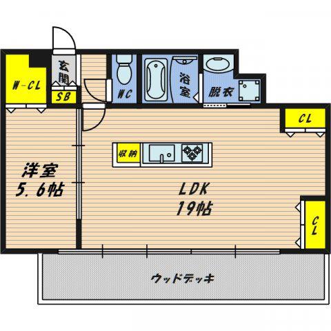 WOB京橋(1LDK/11階)の間取り写真