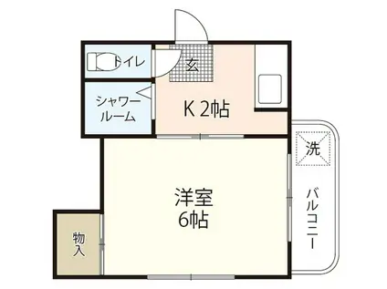 第8長束ビル(1K/2階)の間取り写真