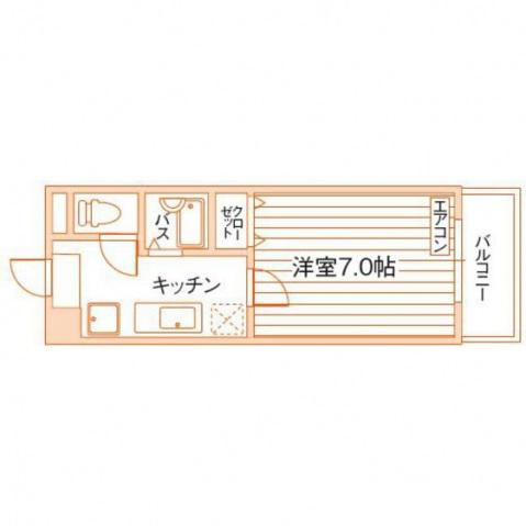 ソフィア(1K/3階)の間取り写真