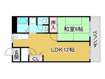 ユニヴェール(1LDK/3階)の間取り写真