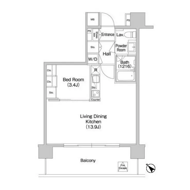 コンフォリア南砂町 20階階 間取り
