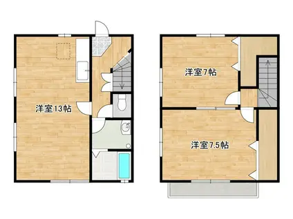 サンセール泗水(2LDK/1階)の間取り写真