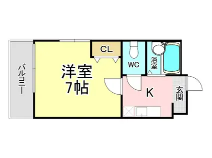 エイジレスライフよしずみ(1K/8階)の間取り写真