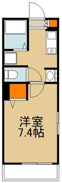 レミオ川崎(1K/1階)の間取り写真