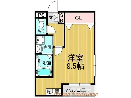 アズレイラ(1K/2階)の間取り写真