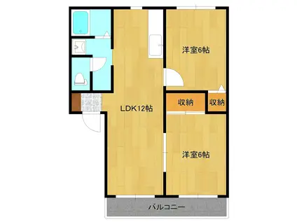 グランフィールド(2LDK/2階)の間取り写真