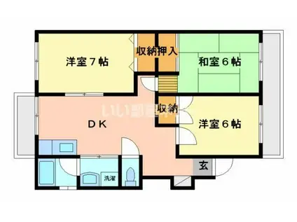 エムロード(3DK/3階)の間取り写真