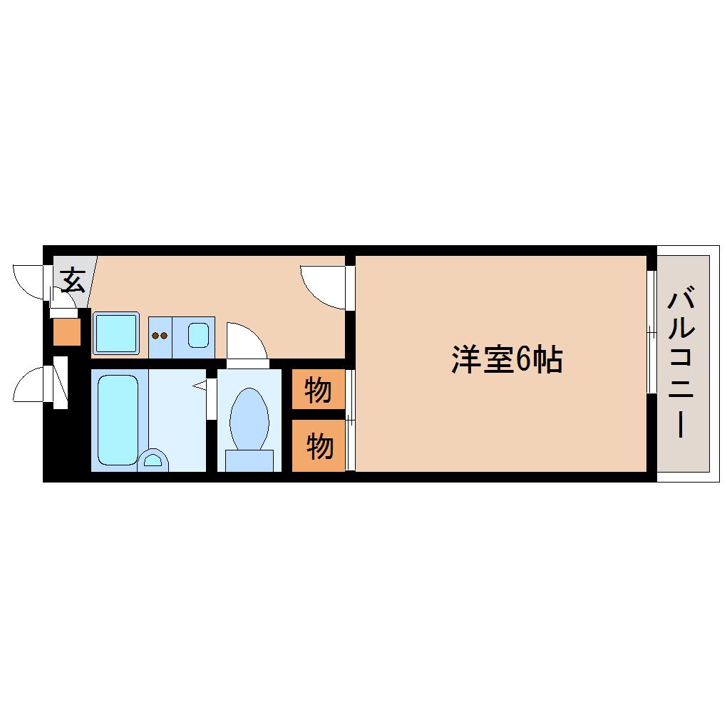 レオパレスクレールドゥ(1K/1階)の間取り写真