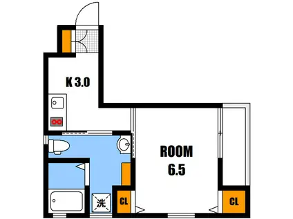プレゼンス古市(1K/1階)の間取り写真