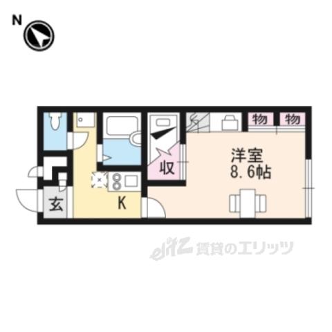 レオパレス 山忠(1K/1階)の間取り写真
