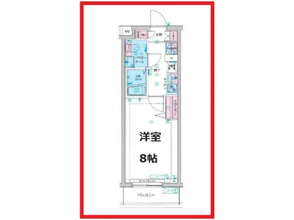 ジェノヴィア亀戸水神スカイガーデン(1K/1階)の間取り写真