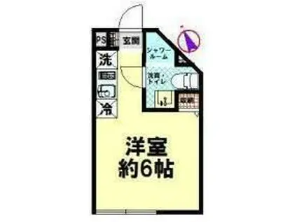 ウィンレックス志木(ワンルーム/3階)の間取り写真