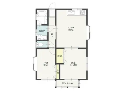 ボローニャ & 明日香(2LDK/2階)の間取り写真