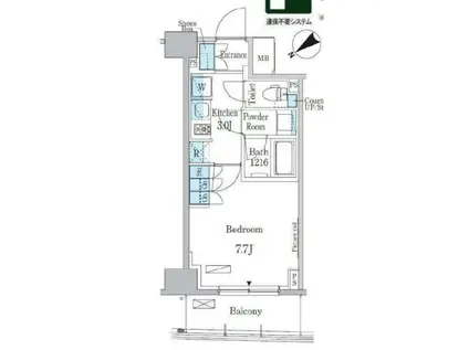 パークアクシス押上・隅田公園(1K/10階)の間取り写真
