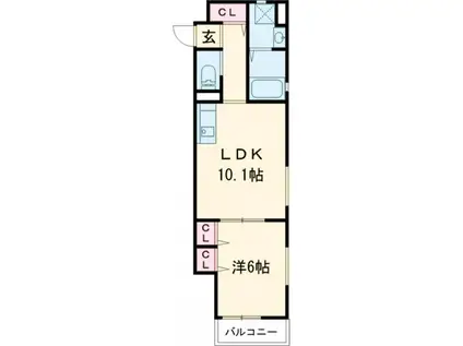 グランデ寿町(1LDK/2階)の間取り写真