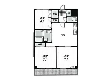 FLAT I(3LDK/1階)の間取り写真