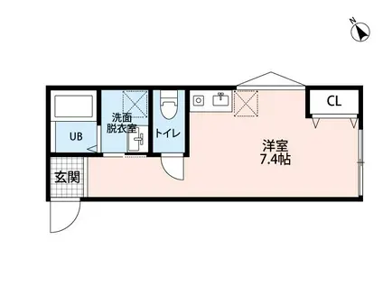 MAISON DE CLAIR(ワンルーム/1階)の間取り写真