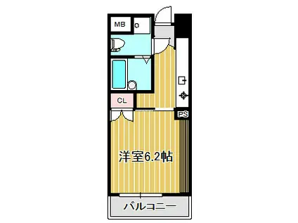 バージュアル武蔵小杉(1K/5階)の間取り写真