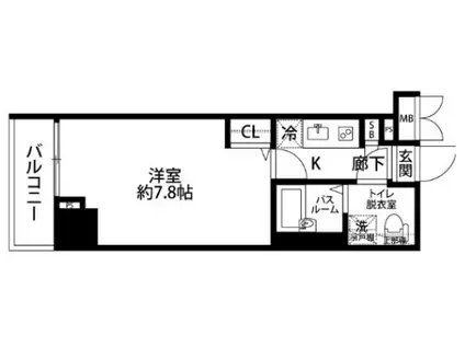 フェニックス横濱関内ベイマークス(1K/5階)の間取り写真