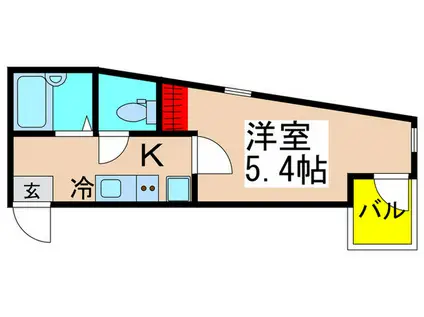 フォレノワール(1K/3階)の間取り写真