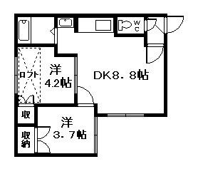 サンコート豊岡A・B(2DK/2階)の間取り写真