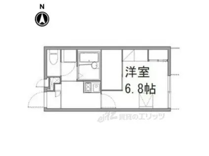 レオパレス嵯峨野(1K/1階)の間取り写真