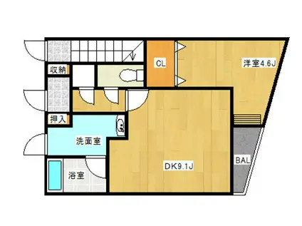 ワコーレアネシス明石小久保(1LDK/1階)の間取り写真