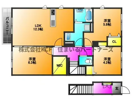 リベルタス(3LDK/2階)の間取り写真