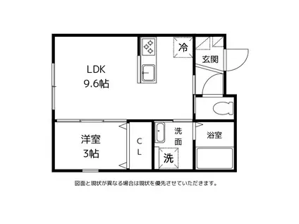 CHENAS LIN IIIプレミアム(1LDK/2階)の間取り写真