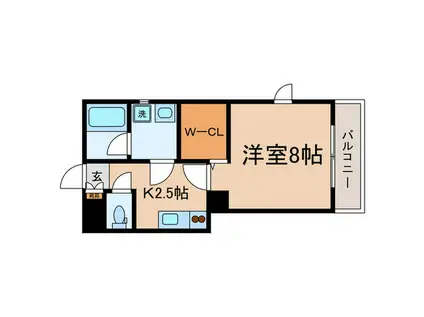 COMODO東小岩(1K/2階)の間取り写真