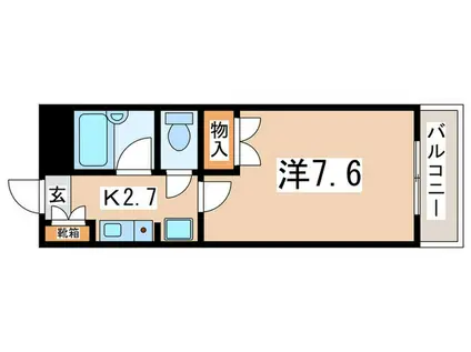 パルコート仲板(1K/2階)の間取り写真