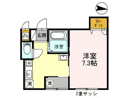 エールとよおかビル(1K/3階)の間取り写真