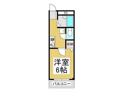 レジデンス923長地(1K/2階)の間取り写真