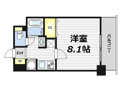 エスライズ中之島ウエスト(1K/5階)の間取り写真