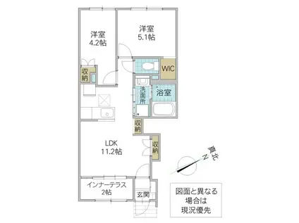 URBAN HILLS(2LDK/1階)の間取り写真