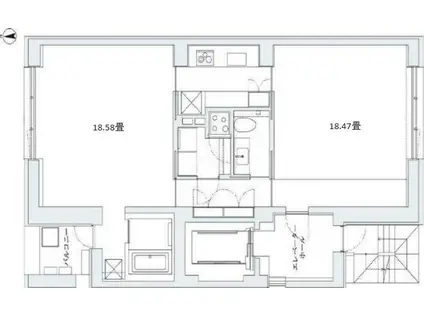 COMFY COLLECTION MINATO(1LDK/9階)の間取り写真