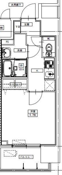 S-RESIDENCE四日市駅前COULEUR(1K/15階)の間取り写真