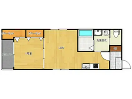 ヴィレッタ南行徳(1LDK/3階)の間取り写真